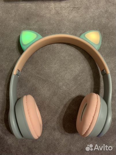 Детские беспроводные наушники с ушками кошки