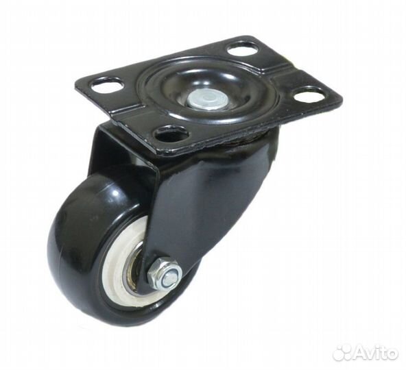 Опора колесная поворотная SCF40, d40, черная рези