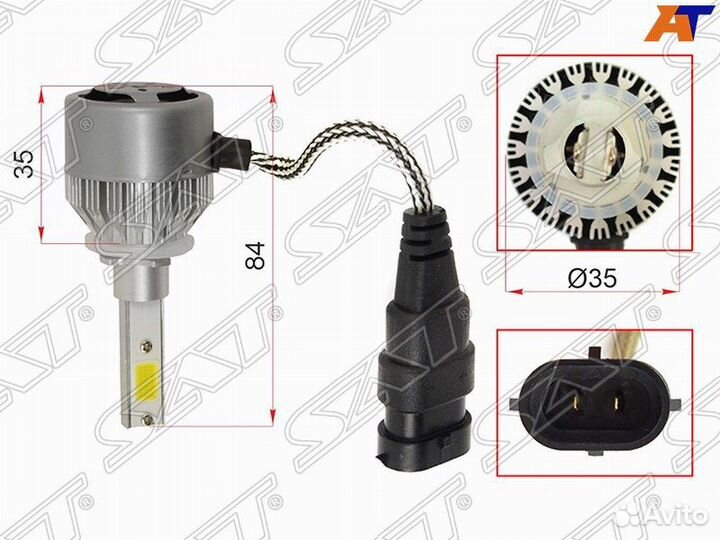 Комплект светодиодных ламп LED H27 36W /3800LM