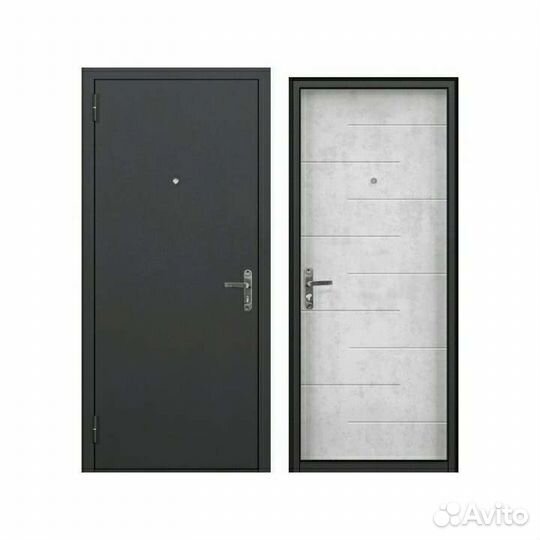 Дверь входная муар Бетон