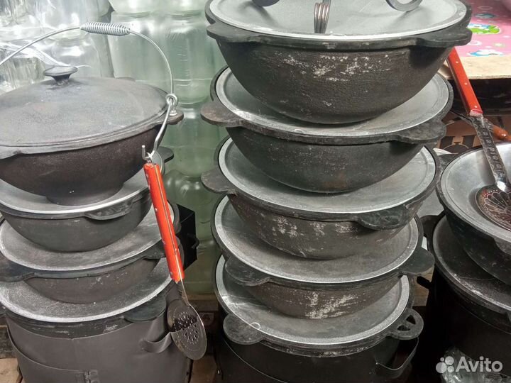 Казан чугунный 8 литров узбекский Наманган