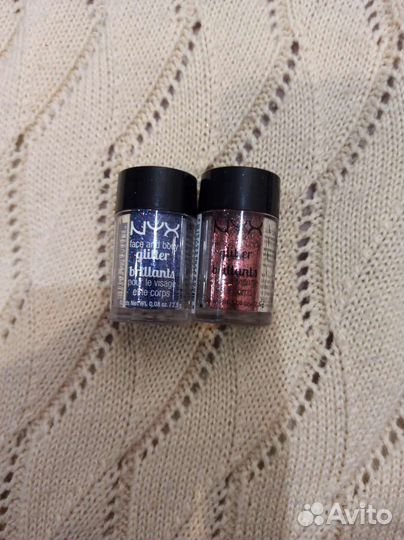 Пигменты для глаз Tammy Tanuka, глиттеры NYX