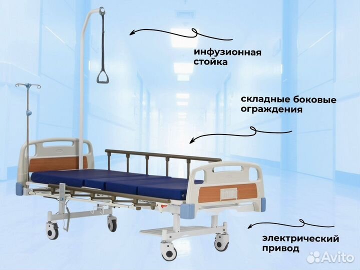 Медицинская кровать для ухода за больными