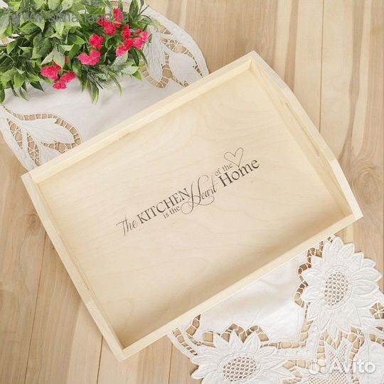 Поднос с декором, 40307,5 см, сосна