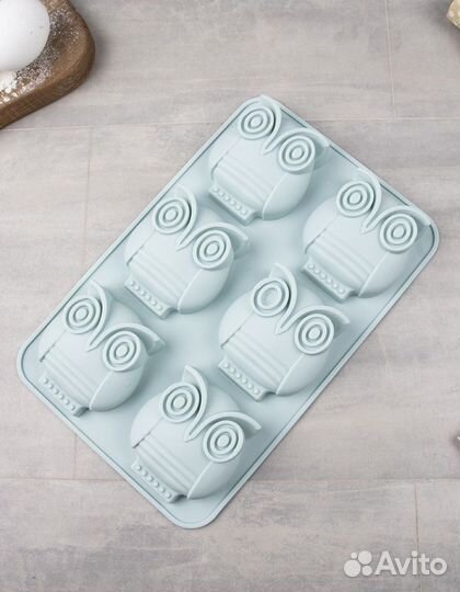 Силиконовая форма для выпечки сова