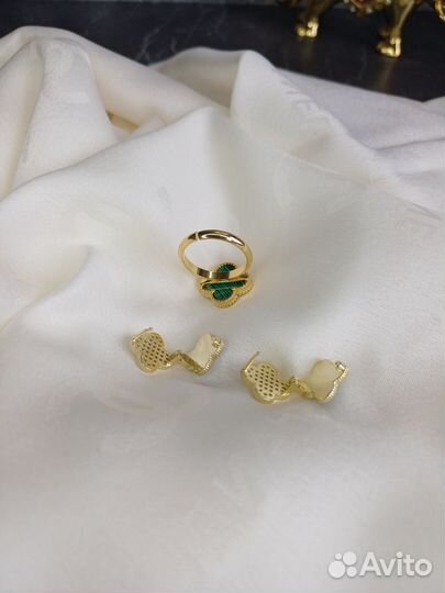 Серьги и кольцо van cleef