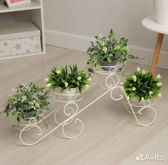 Подставка для цветов напольная металлическая