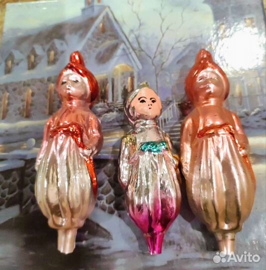 Елочные игрушки СССР на прищепке