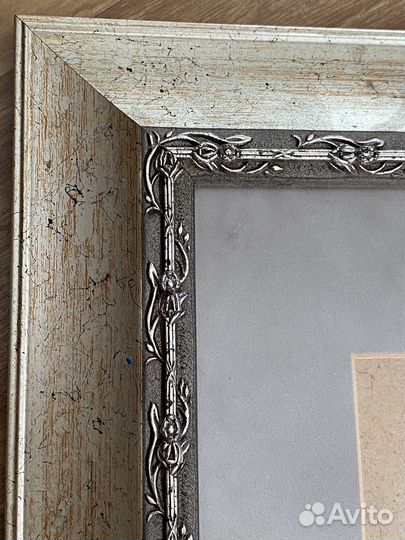 Рама багет с антибликовым музейным стеклом