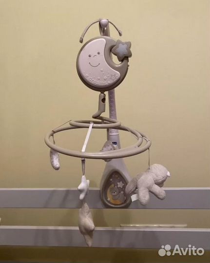 Детская кроватка приставная chicco next2me +мобиль