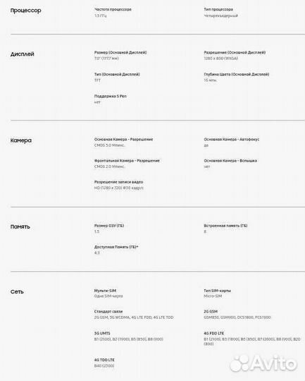 Samsung Tab A SM-T285