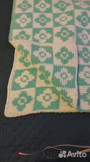 Плед вязанный двухсторонний