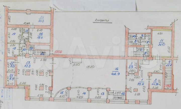 Первая линия, центр города - помещение 641 м²