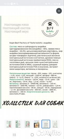 Корм для собак холистик BFT 10 кг