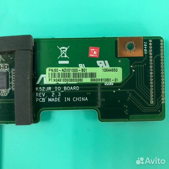Плата ноутбука asus K52JC USB Audio VGA hdmi k52jr
