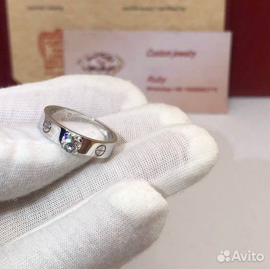 Золотое кольцо Cartier 5.7 гр 0.4 ct