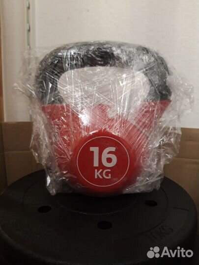 Гиря обрезиненная 16кг
