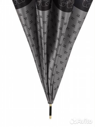 Зонт трость Три Слона 1888 (2888) серо-чёрный