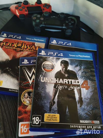 Sony playstation 4 slim 1tb с играми