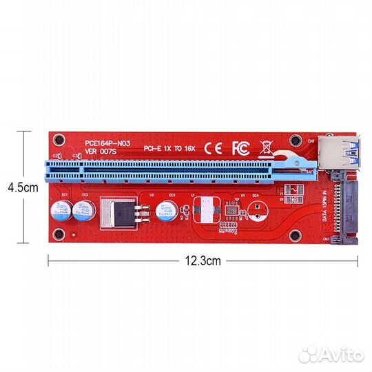 Райзеры Riser PCI-E ver.007S 60см SATA