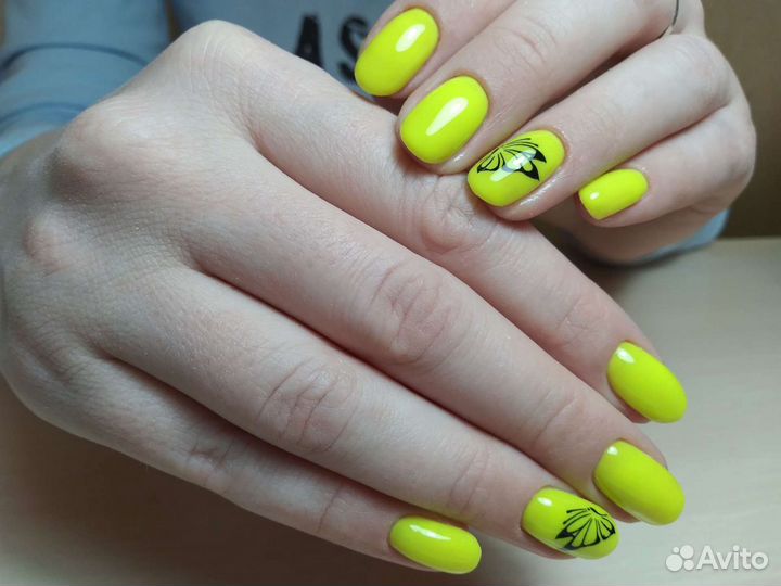 Гелевое наращивание ногтей,гель-лак