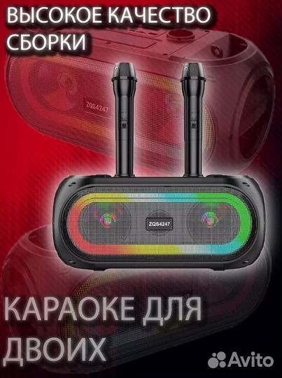 Караоке система беспроводная 20W (2 микрофона)