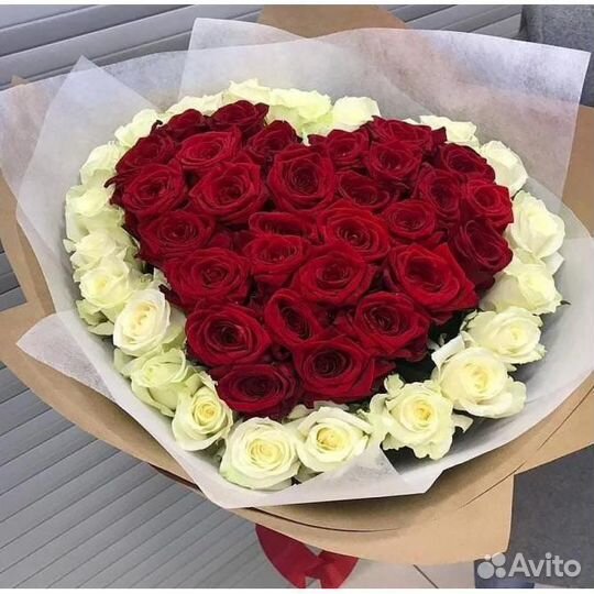 Сердце из роз