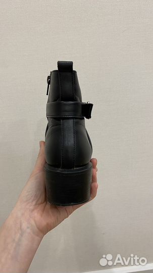 Полусапоги женские 39, на байке, кожаные