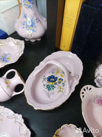 Посуда розовый фарфор