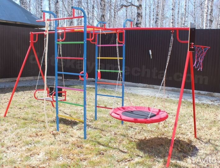 Уличный детский спортивный комплекс Гнездо +качель