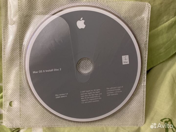 Mac OS install dvd disc