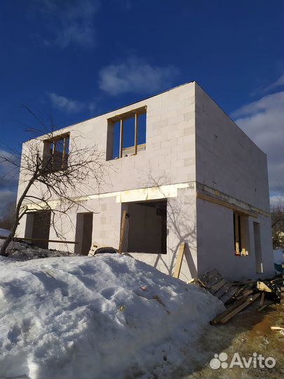 Кладка газоблока, кирпича