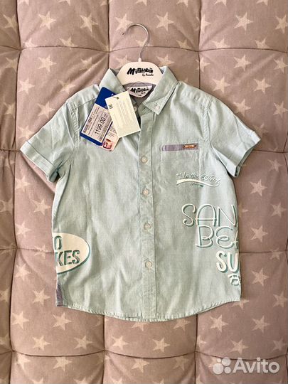 Новая Рубашка 110 на мальчика 5-6 лет сорочка