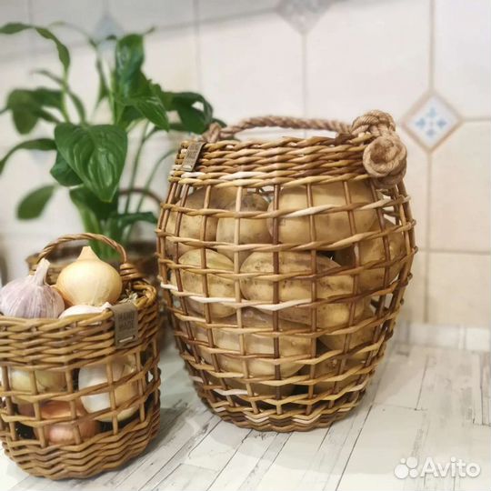 Плетеные корзины для кухни