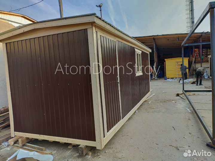 Вагончик бытовка строительная с установкой