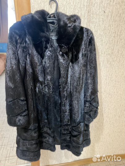 Шуба норковая с капюшоном 44 46