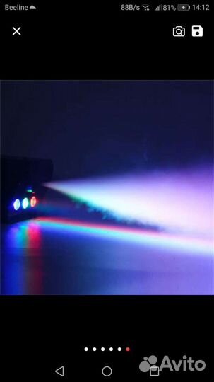 Дым-пушка, Дым-машина 500W. Стробоскоп 180LED, 35W