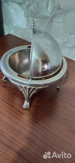 Приборы столовые, икорница металл