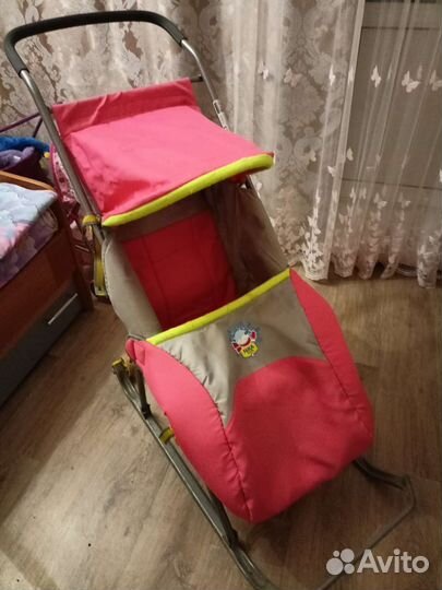 Детские санки коляска ника
