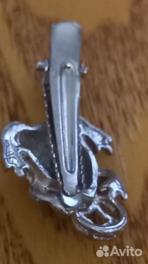 Заколка лягушка с монеткой