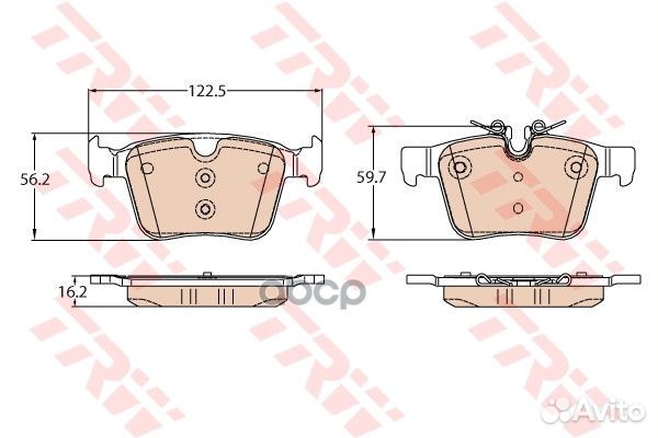 Колодки задние Land Rover discovery sport 12/14
