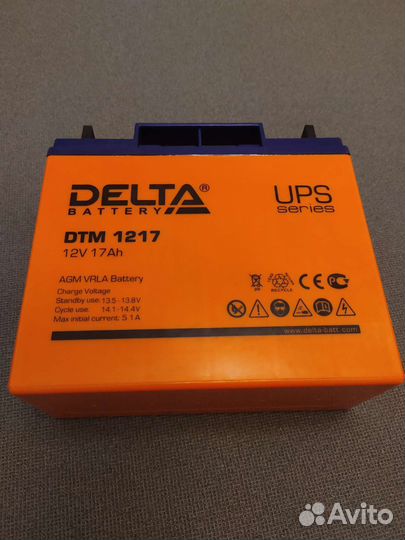 Аккумулятор Delta dtm 1217 12v17Ah