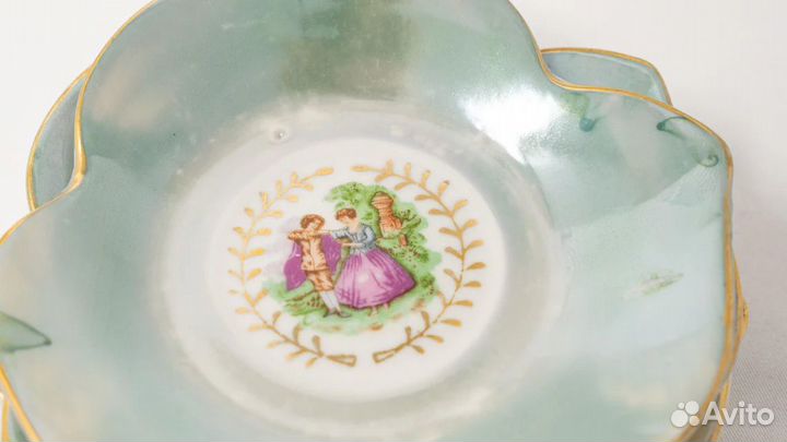 4 японские мини-тарелочки, винтаж, Фрагонар