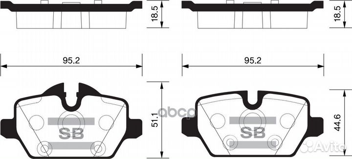 Колодки тормозные BMW E81/E87/E90 1.6-2.0 04- з