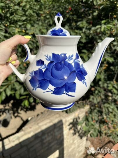 Чайник заварочный СССР гжель