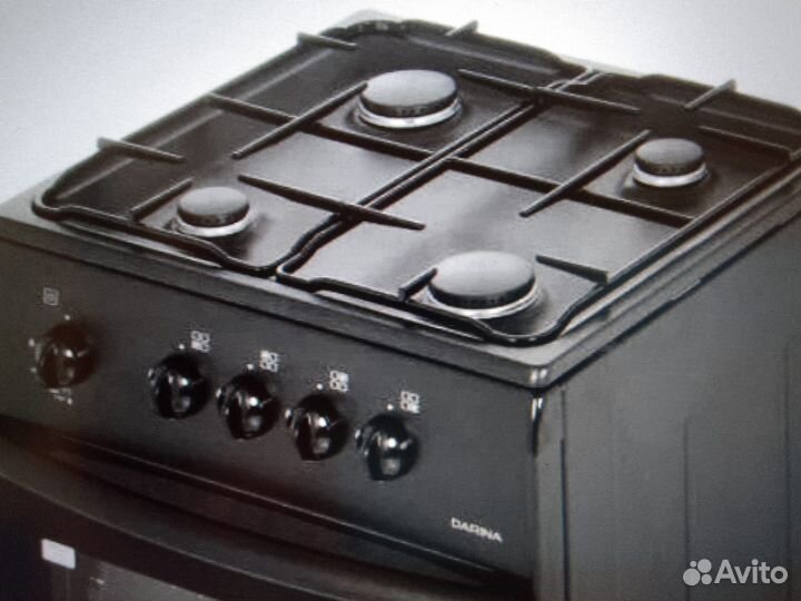 Газовая плита Дарина, новая, черная