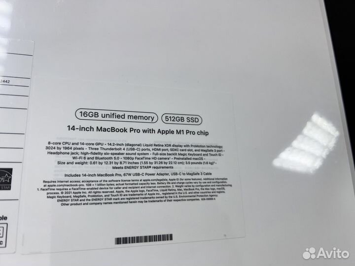 Hoвый MacBook 14 Pro M1Pro 16/512 Gb