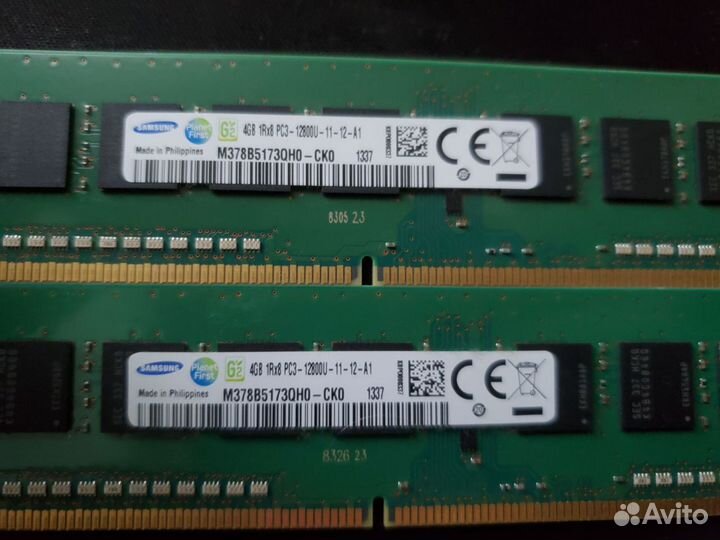 Оперативная память ddr3 4gb (2х4) 1600mhz