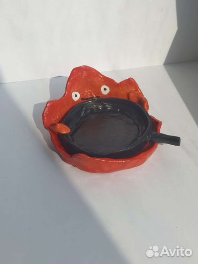 Огонёк-подставка под свечку, изделие из глины