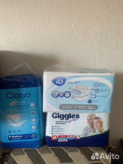 Памперсы для взрослых размер m по 30 штук